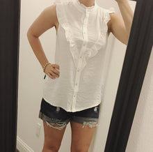 Cream ruffle top