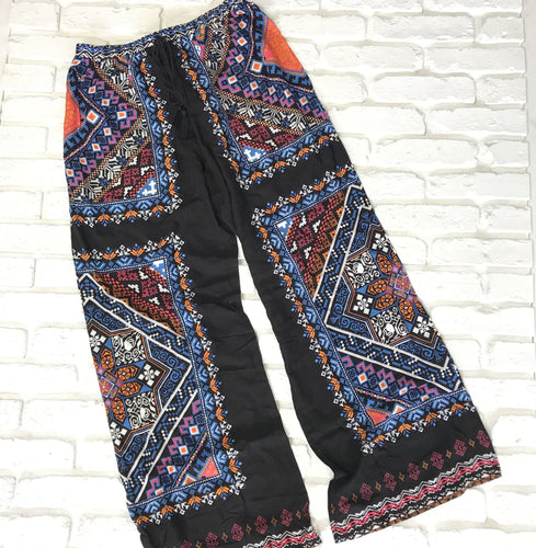 Aztec print pants (plus size)