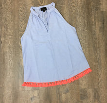 Chambray top with tassels