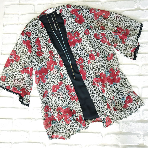 Animal Print Kimono (plus size)